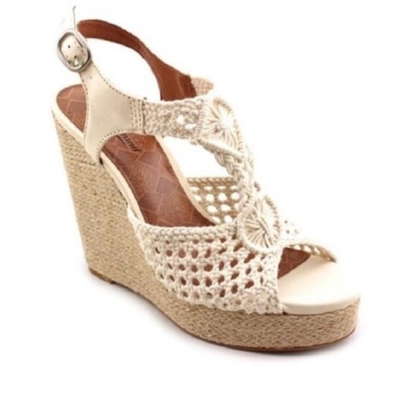 Lucky Brand Shoes - Lucky Brand Rilo Crochet Wedge Platform Sandals